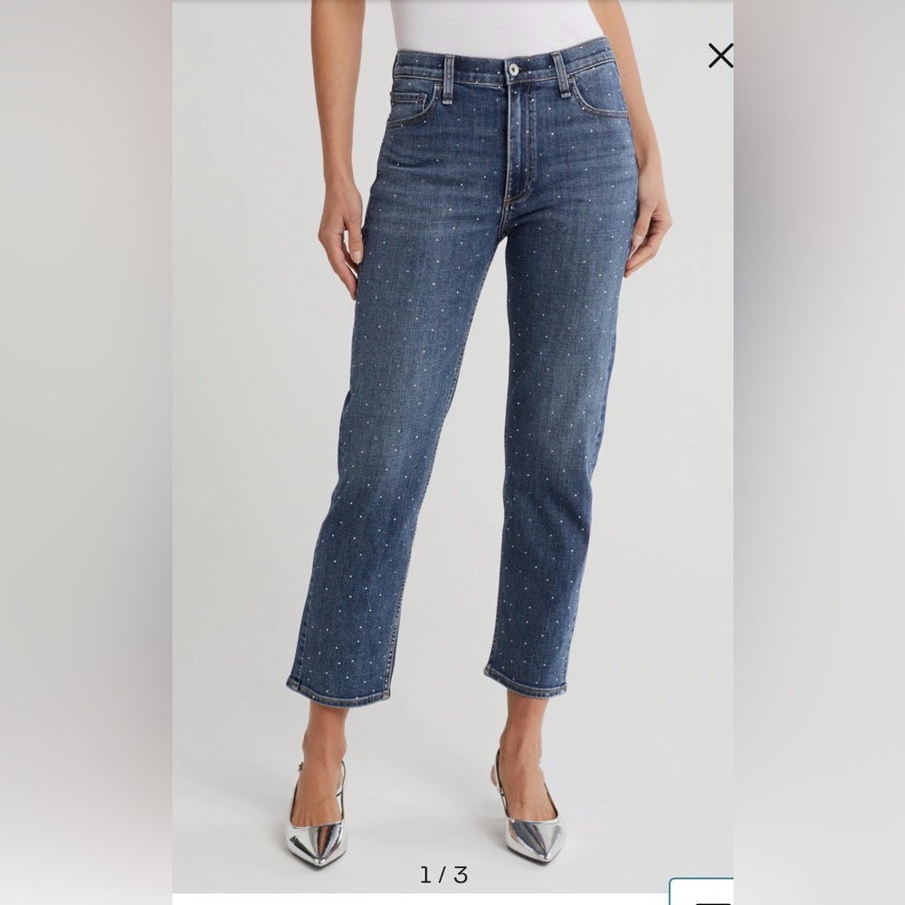 NWOT RAG & BONE Hattie Medium Wash Jewels Ankle
Straight Jean